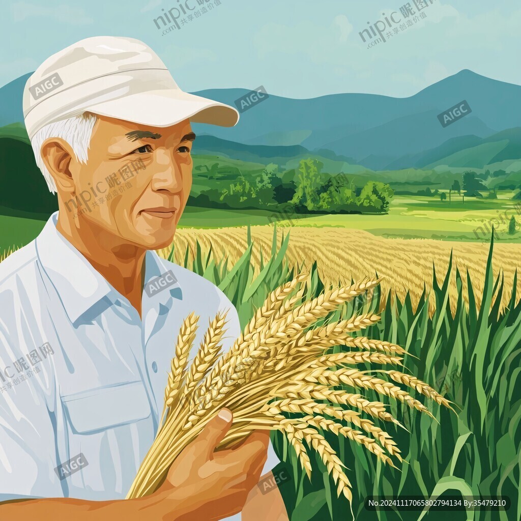 農民莊稼插畫