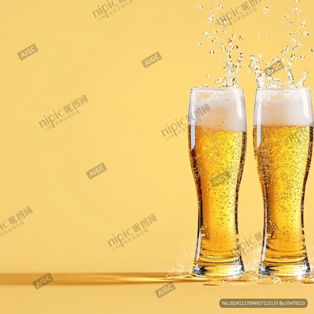 啤酒水花質感特效
