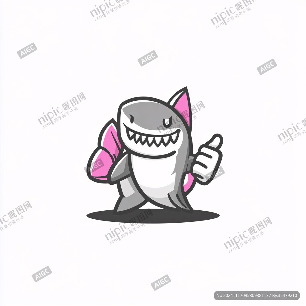 鯊魚擬人卡通形象