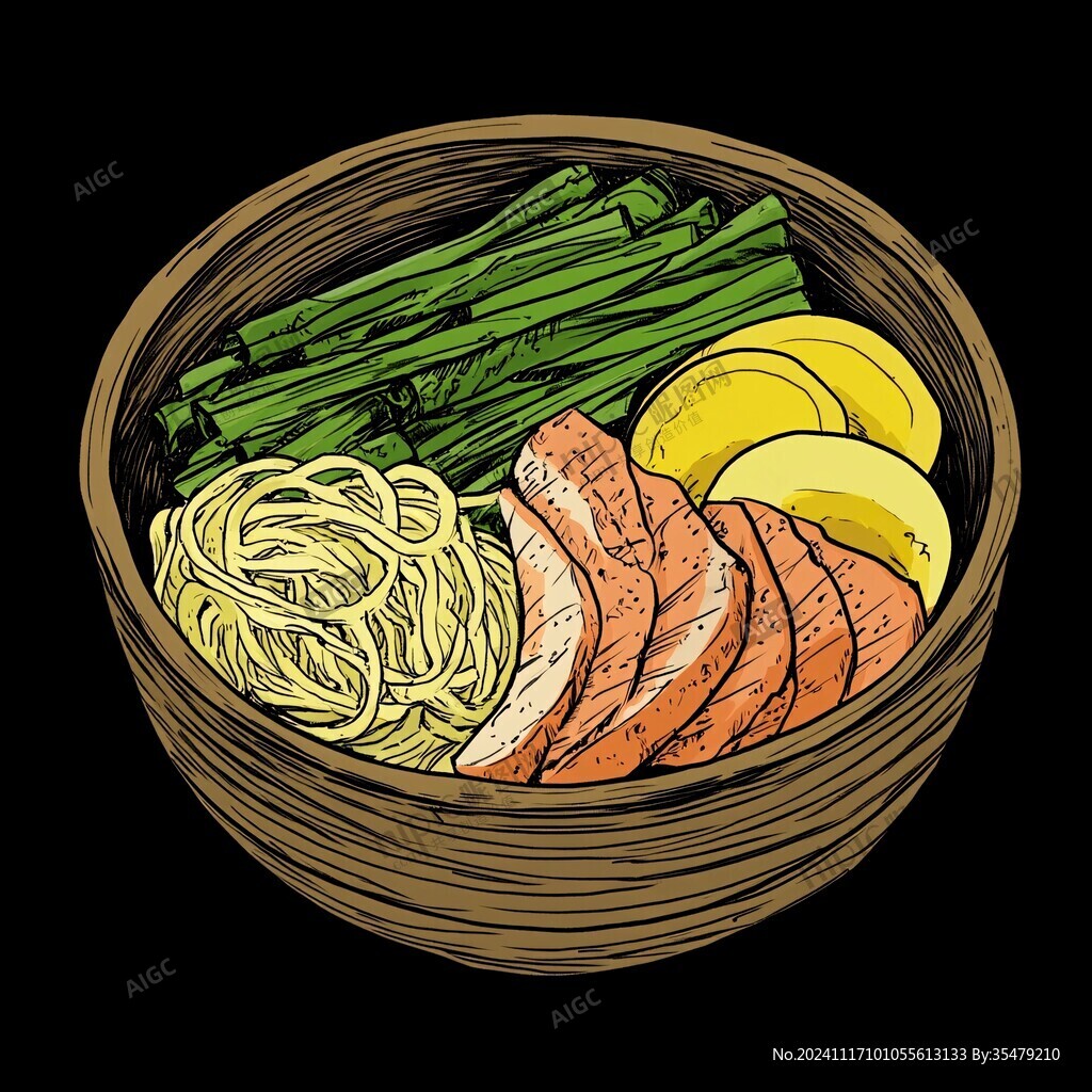 蕎麥面插畫