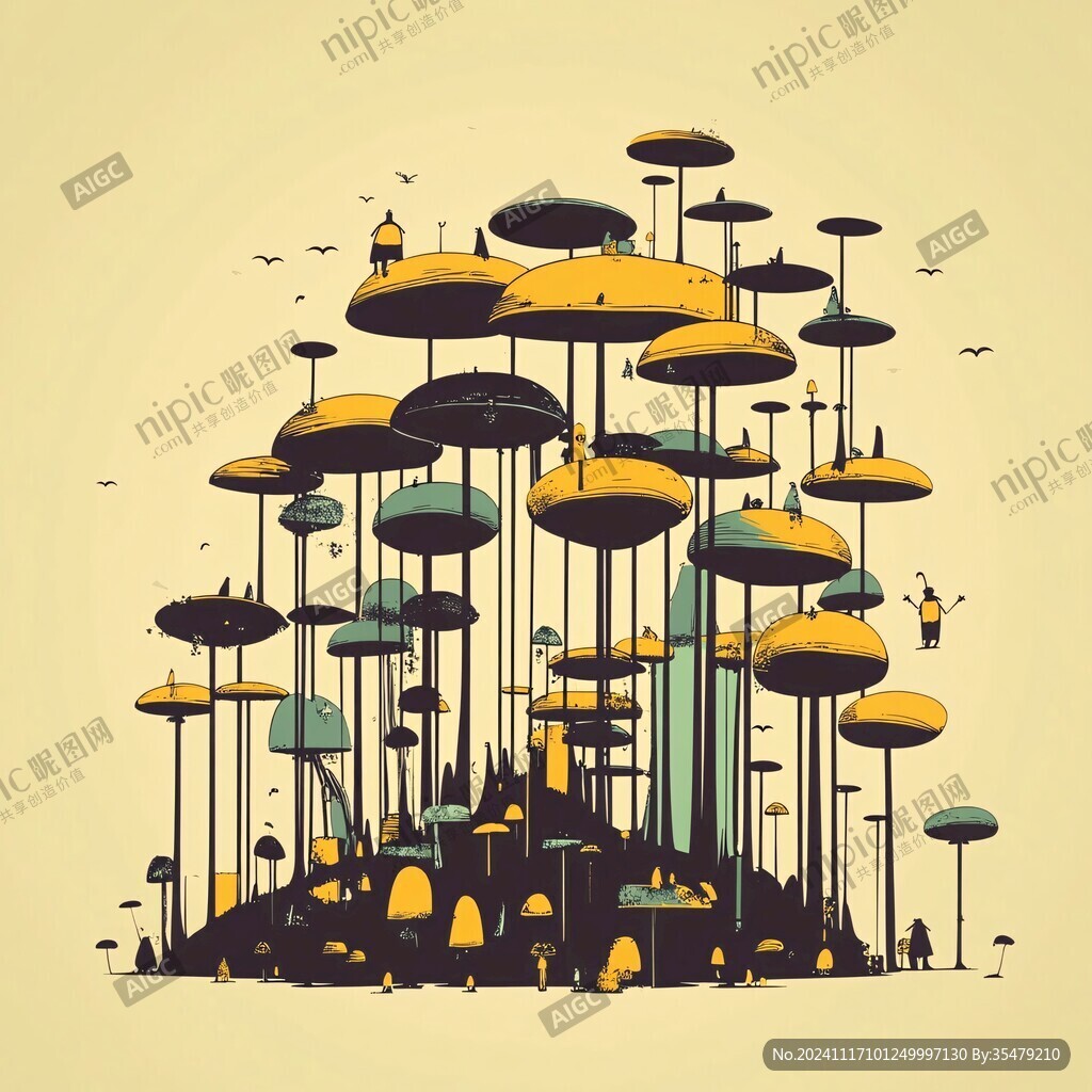 抽象樹木造型