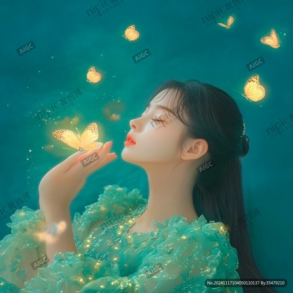 仙氣女孩插畫