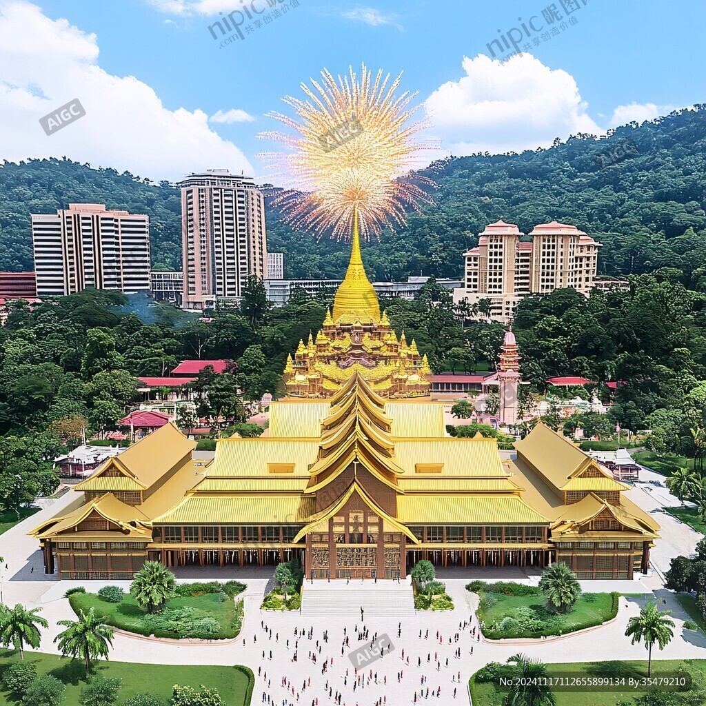 傣族建筑效果圖