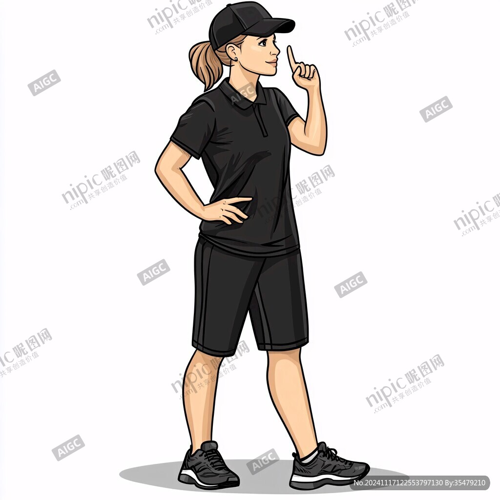 健身人物手繪插畫