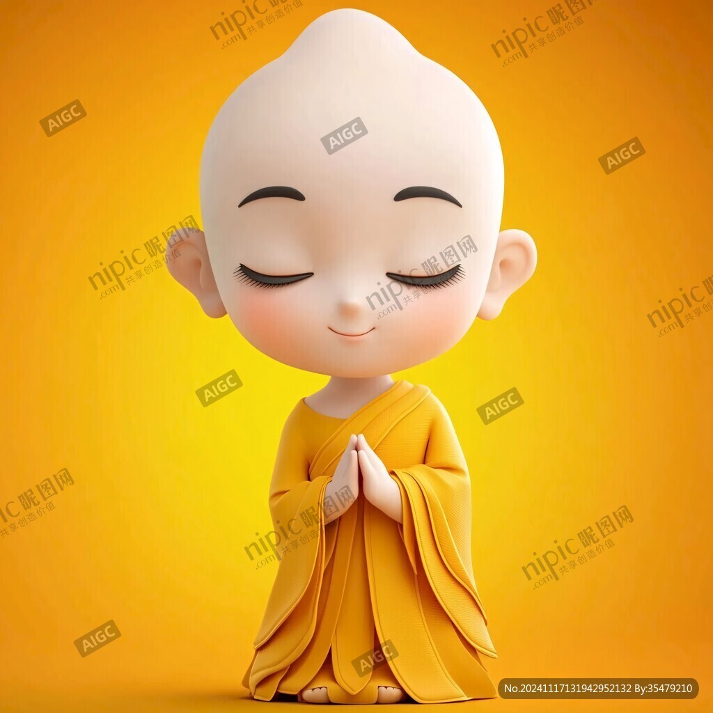 卡通小和尚念經(jīng)頭像