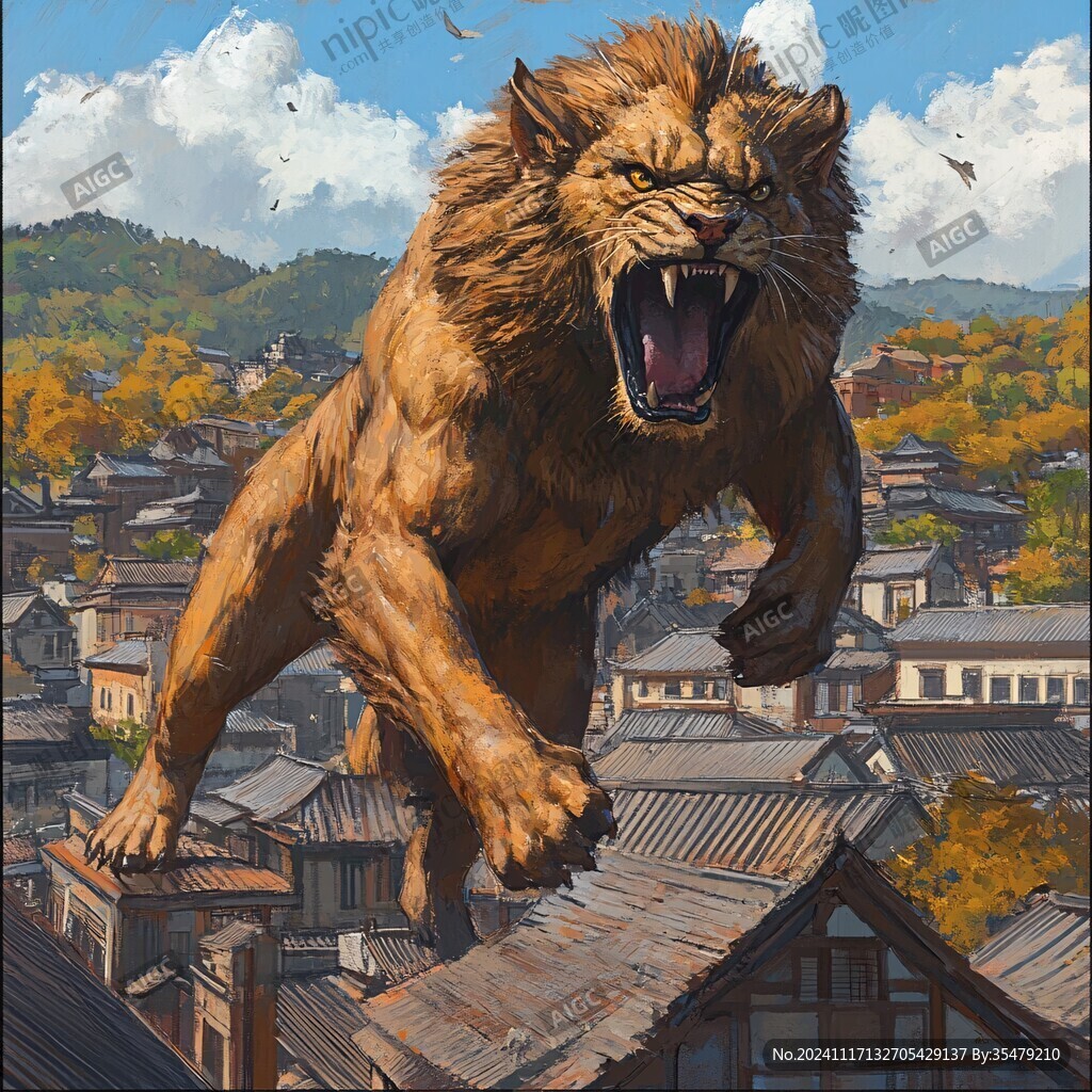 雄壯的動物插畫