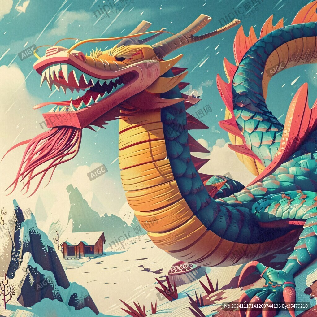 龍年主題插畫