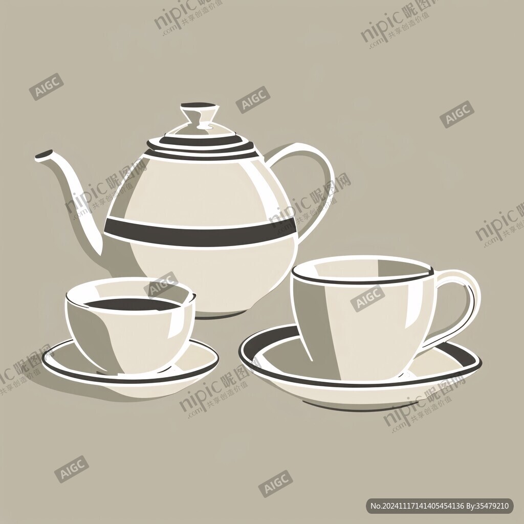茶具茶壺茶杯裝飾畫