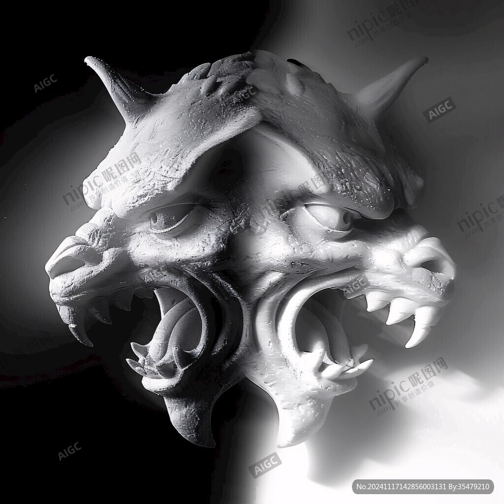 3d打印動(dòng)物頭骨雕塑