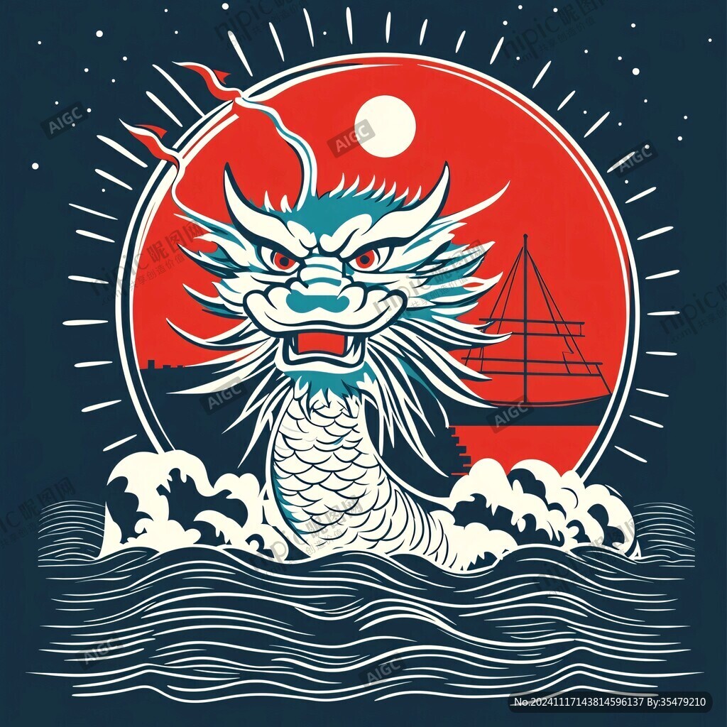 國(guó)潮龍頭插畫(huà)