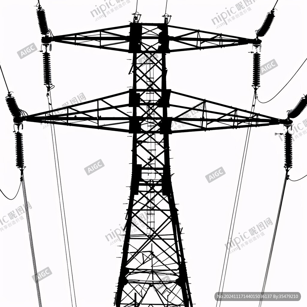高壓電塔素材剪影素材