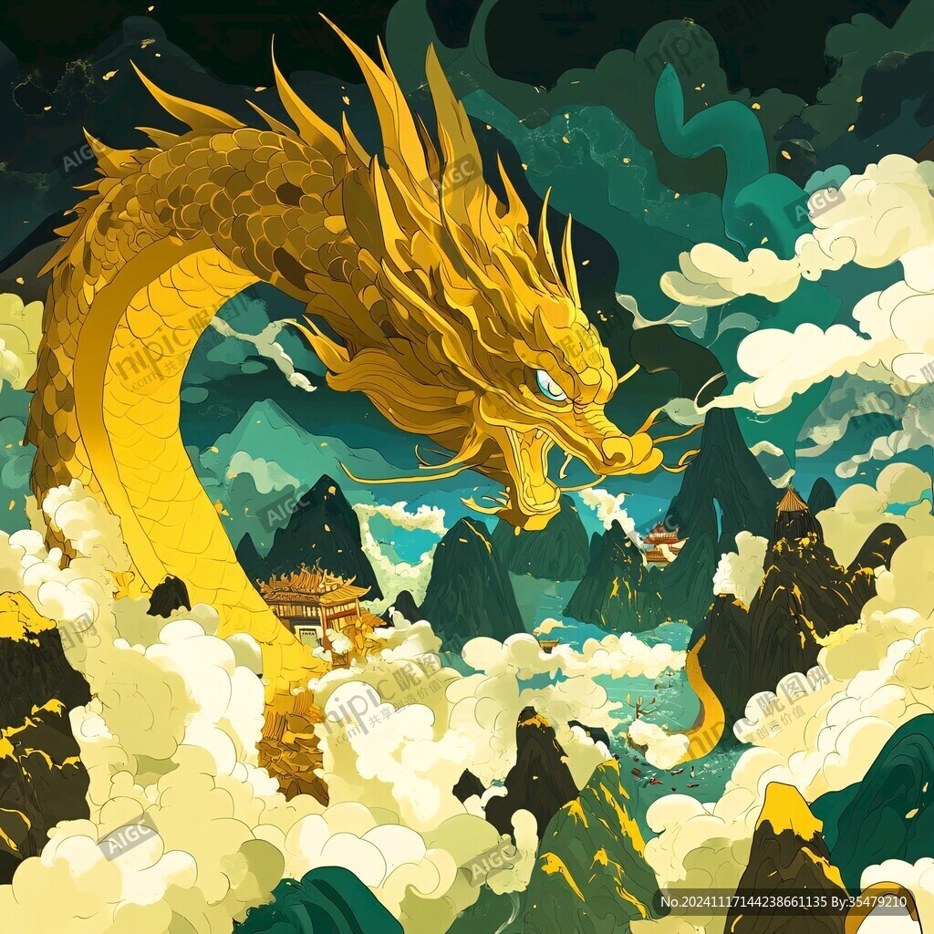 國潮風(fēng)龍插畫