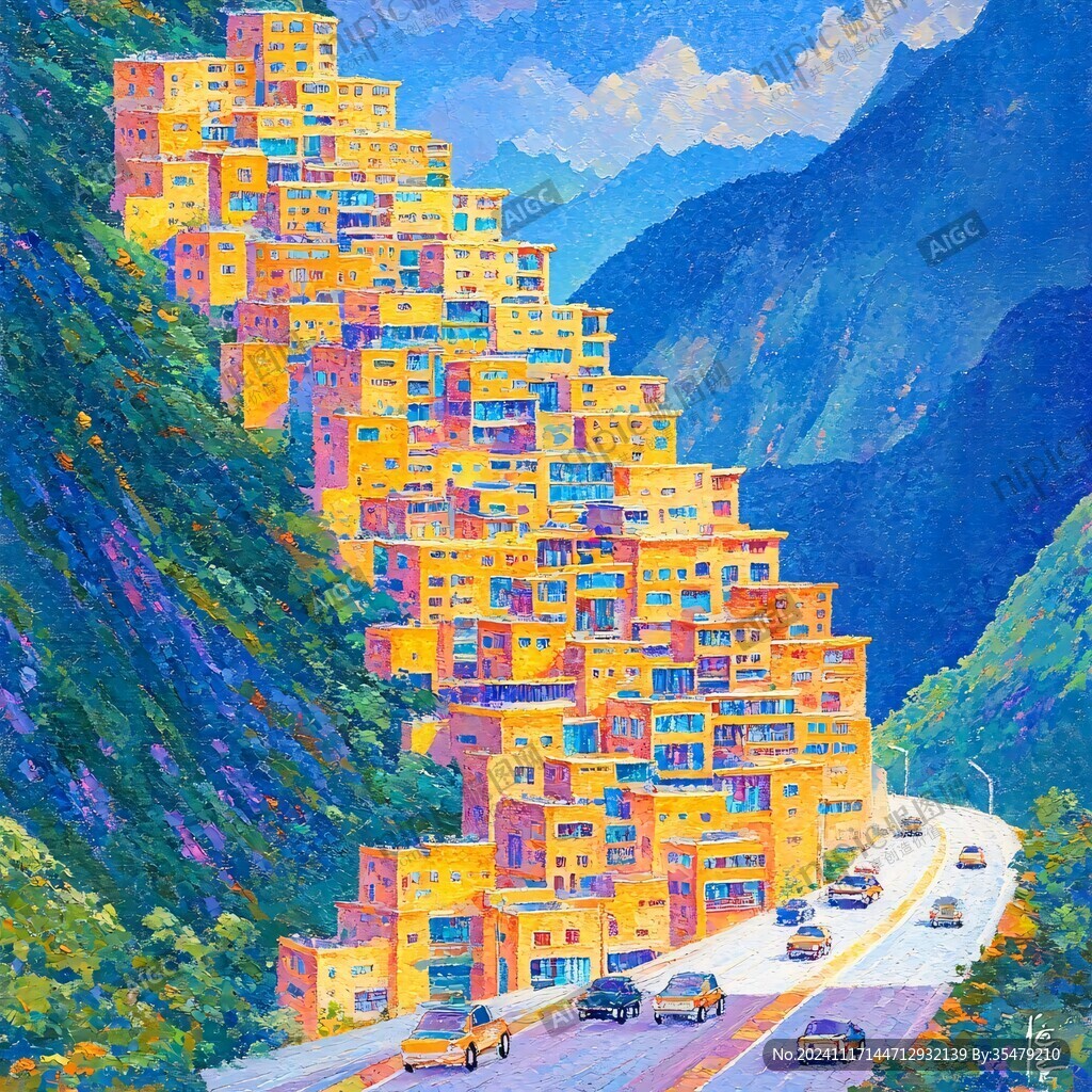 涼山建筑插畫