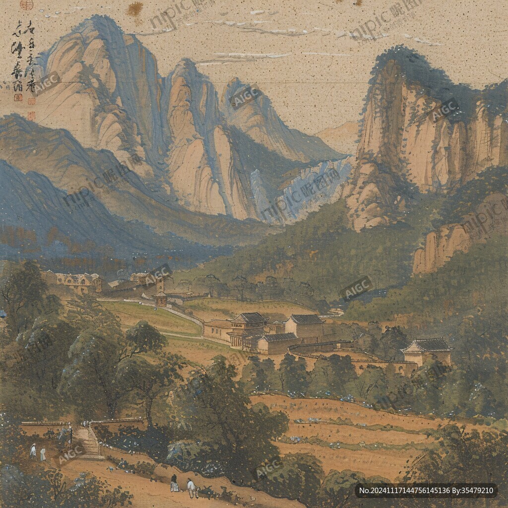 山村秋色圖