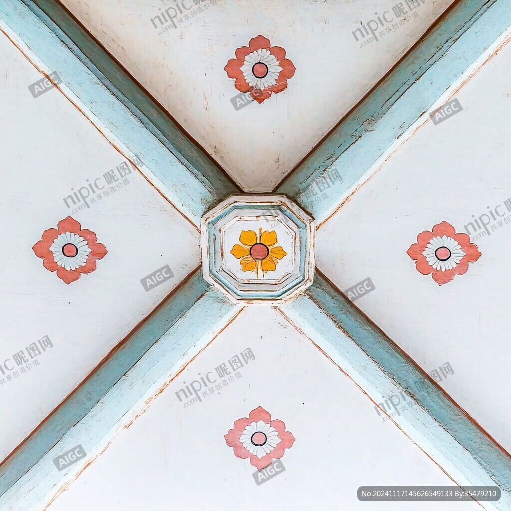 彩繪天花