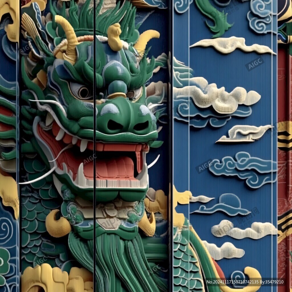 龍年國(guó)潮卡通門神