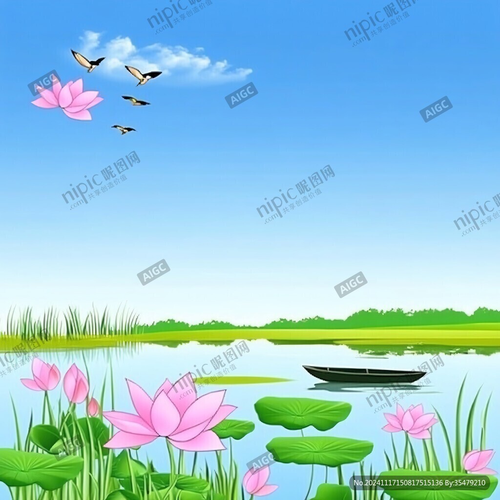 荷塘素材下載