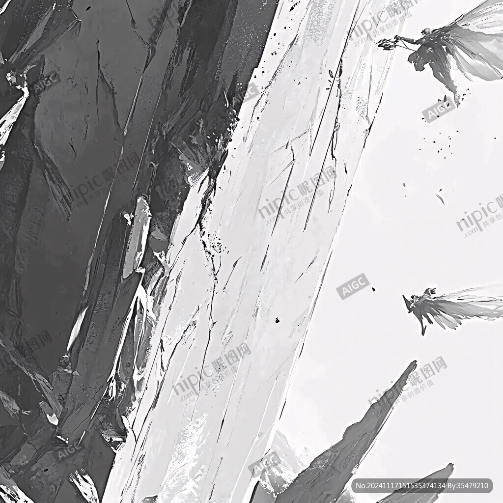 黑白意境背景