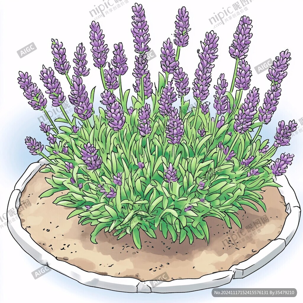 薰衣草插畫