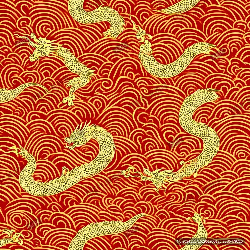 云紋龍紋中式包裝底紋