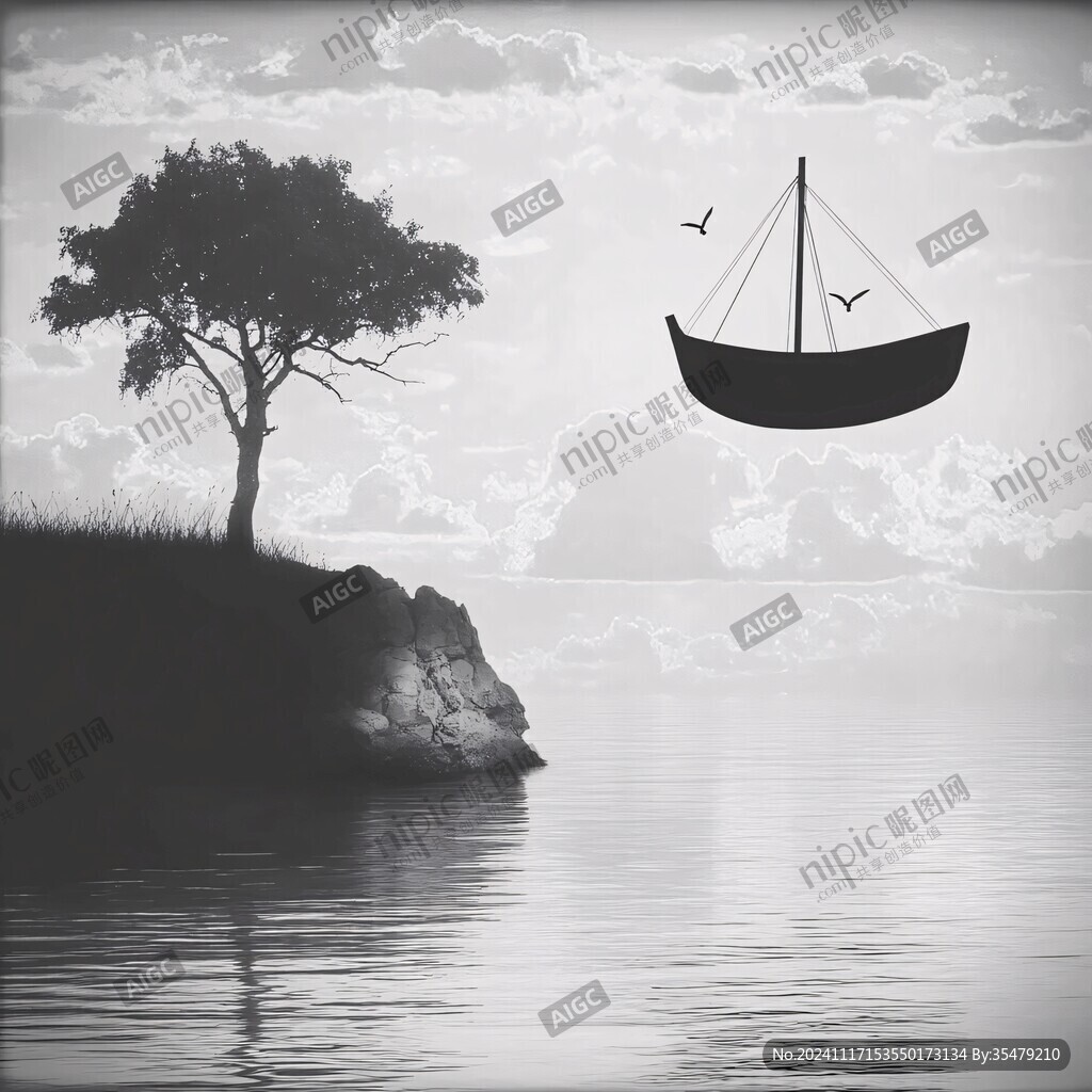 孤舟插畫