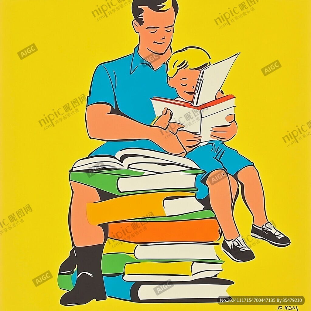 看書卡通人物素材