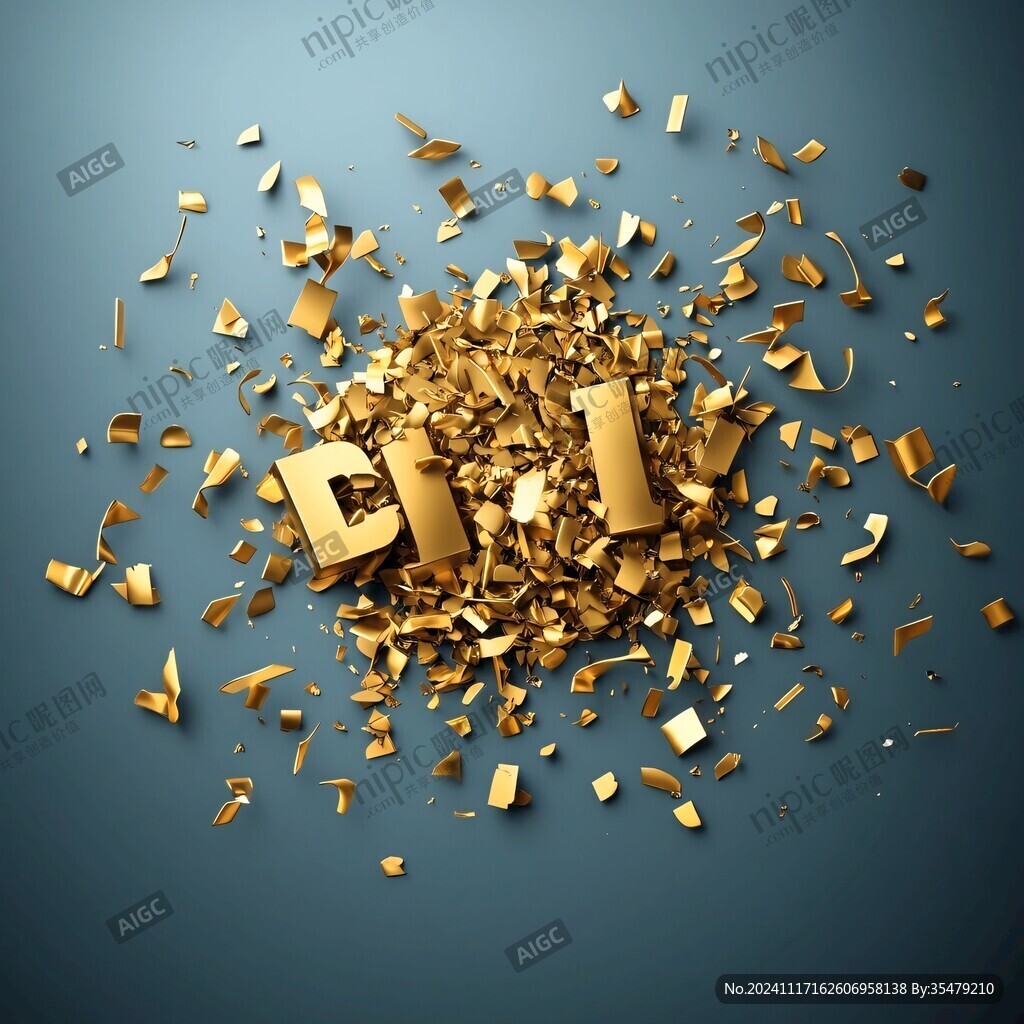 字立體字背景金色