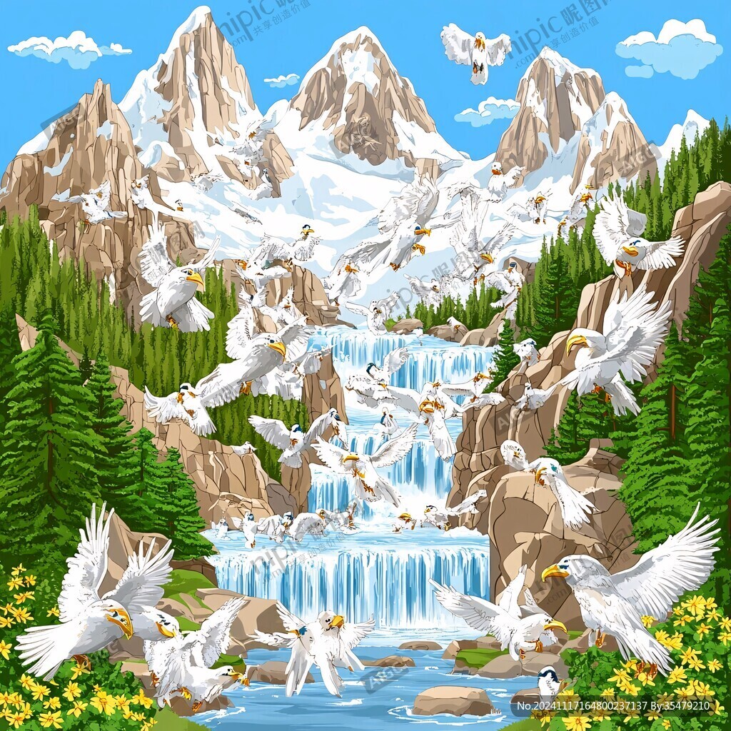 有瀑布景觀