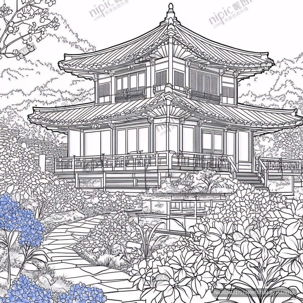 望宸閣線稿