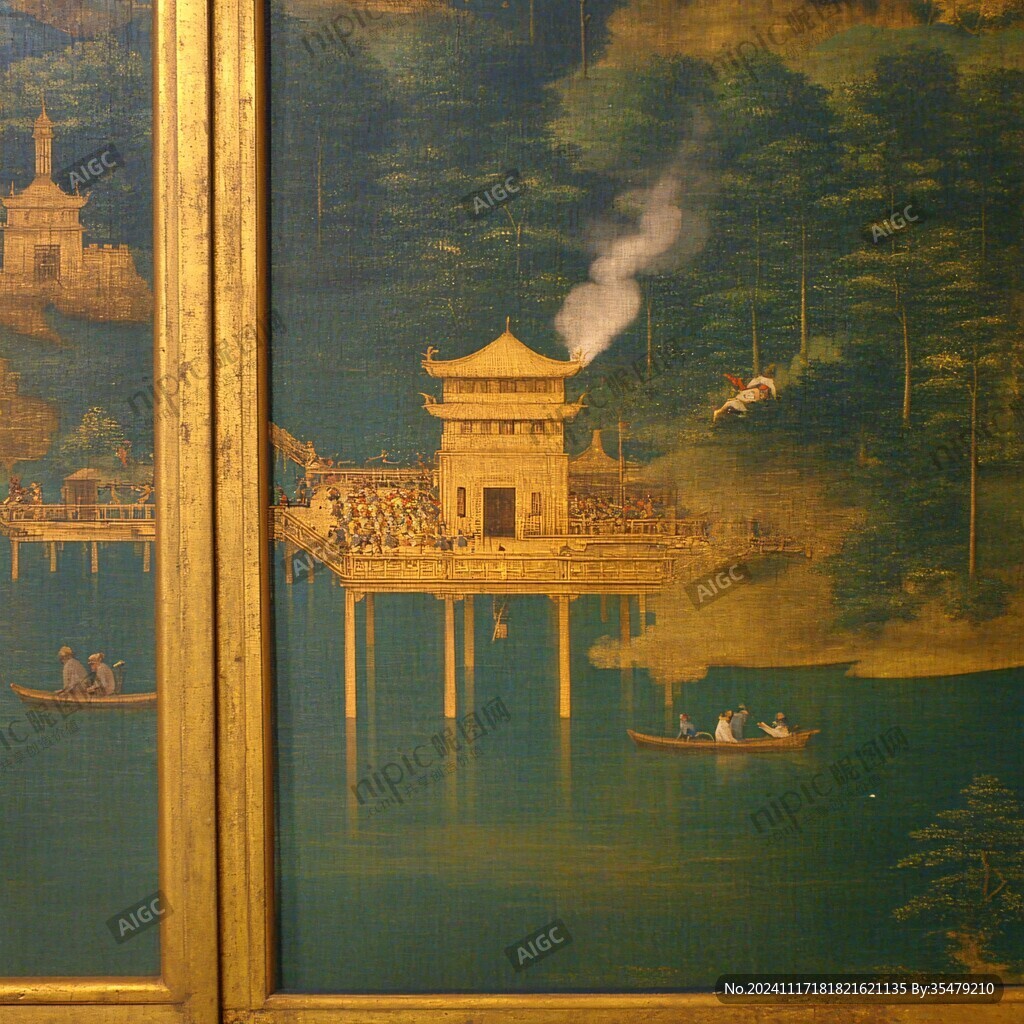 瑞鶴圖皇宮酒店壁畫