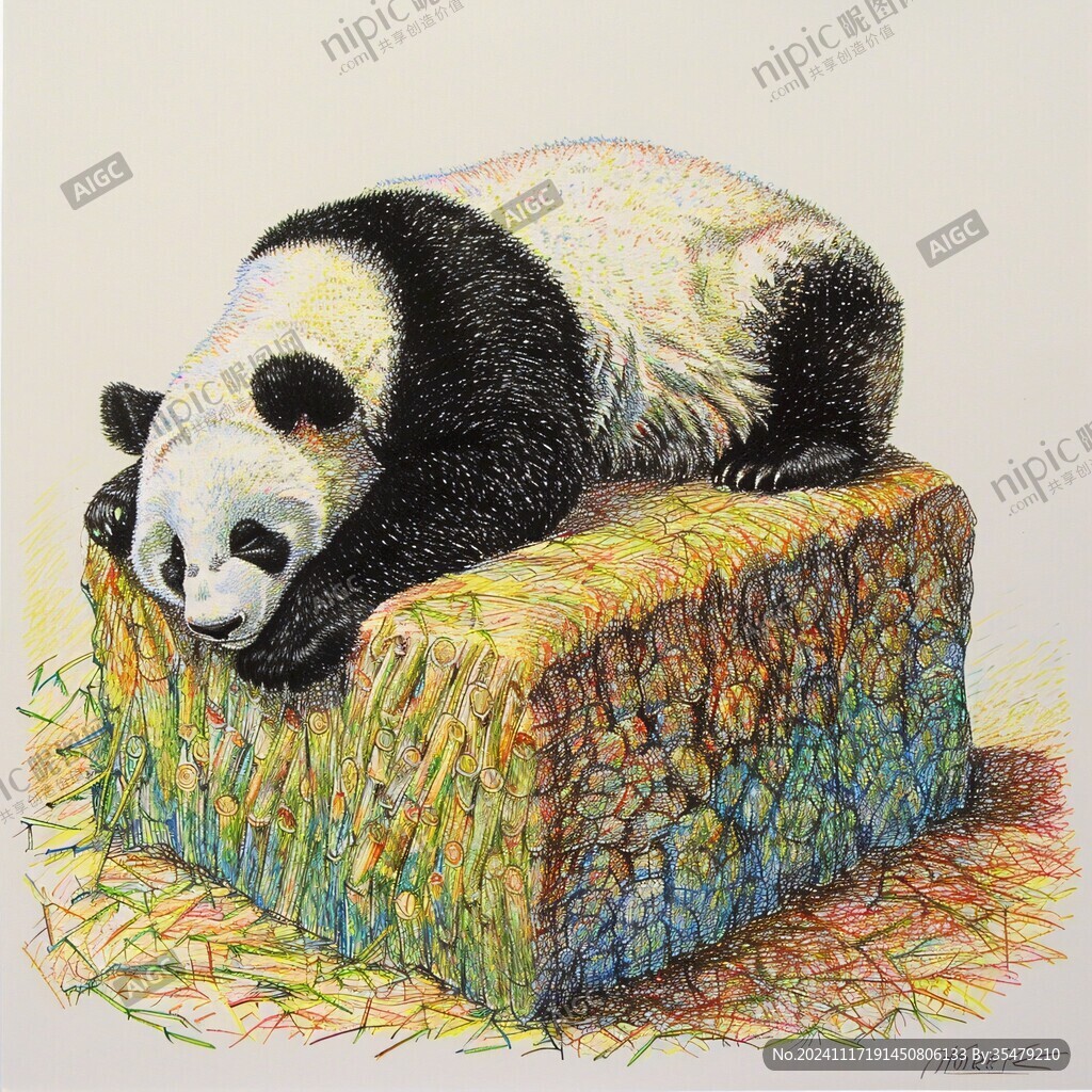 熊貓立體畫