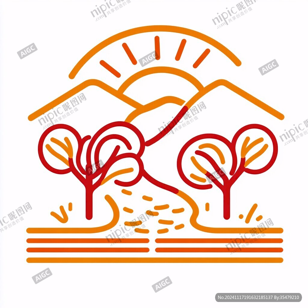 原創(chuàng)插畫風(fēng)景標(biāo)志
