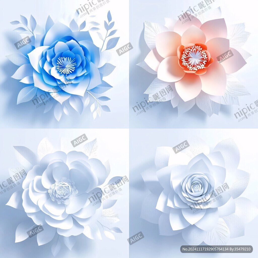 3d立體簡約花
