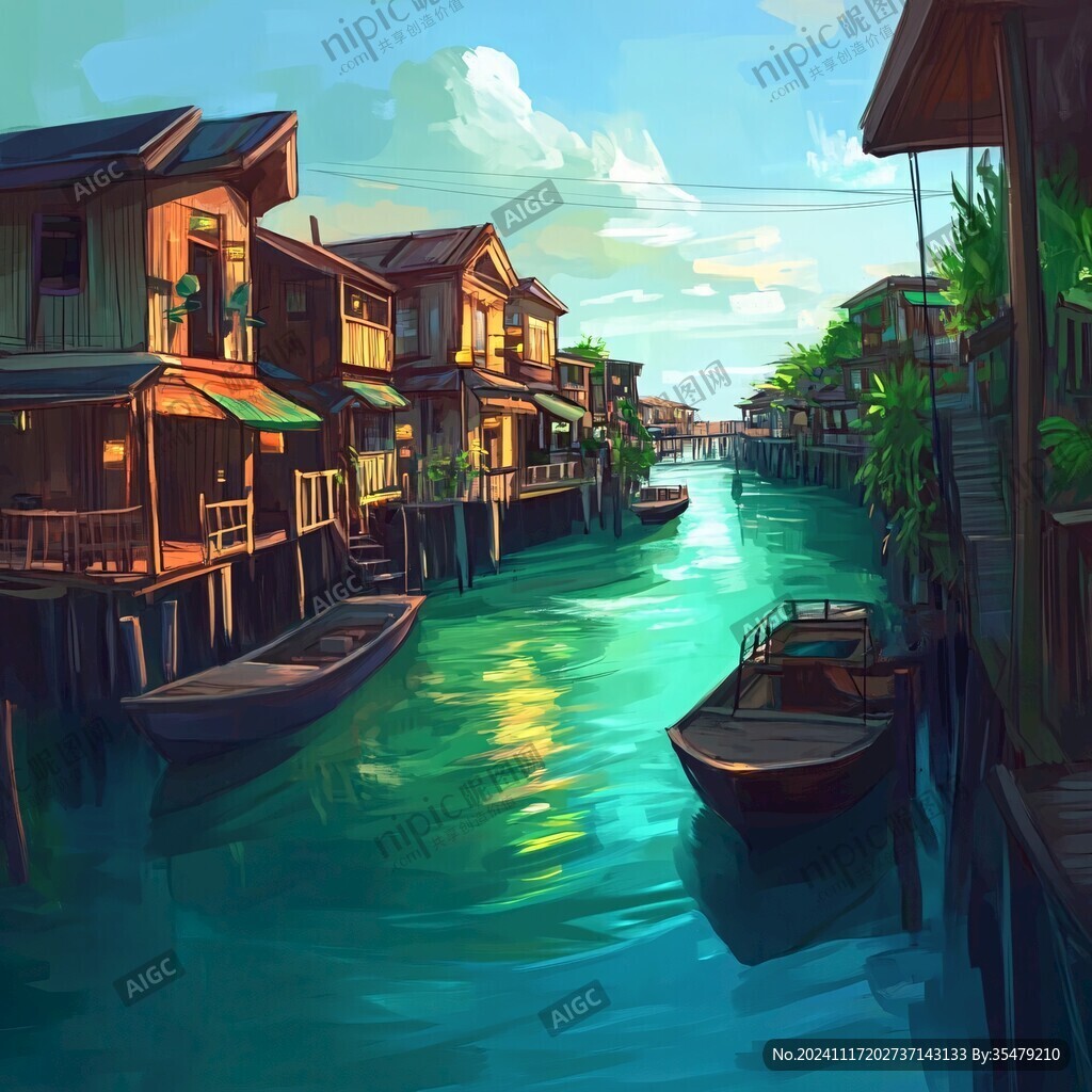 風景厚涂