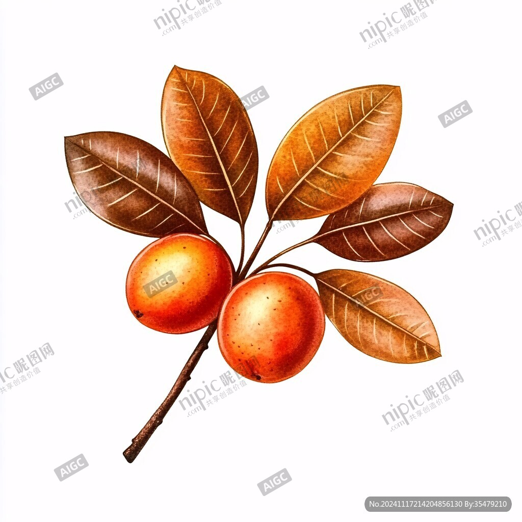 黃皮果插畫