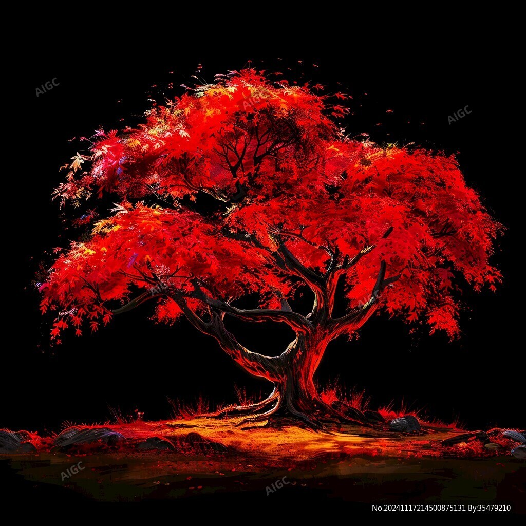 紅色的大樹
