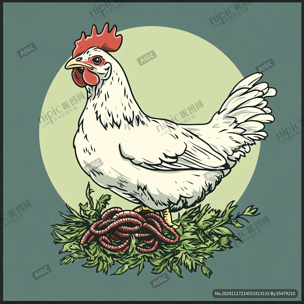 農家雞插畫