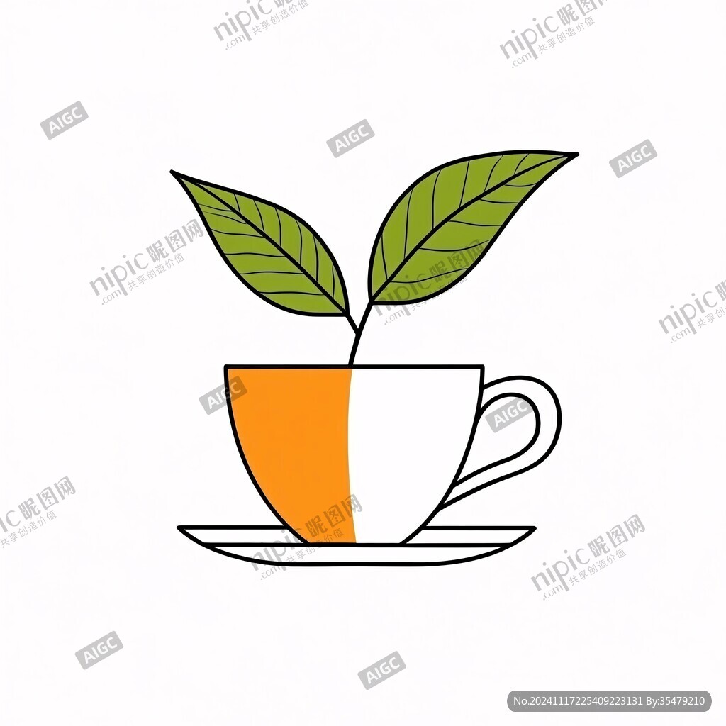 飲料杯子綠色植物