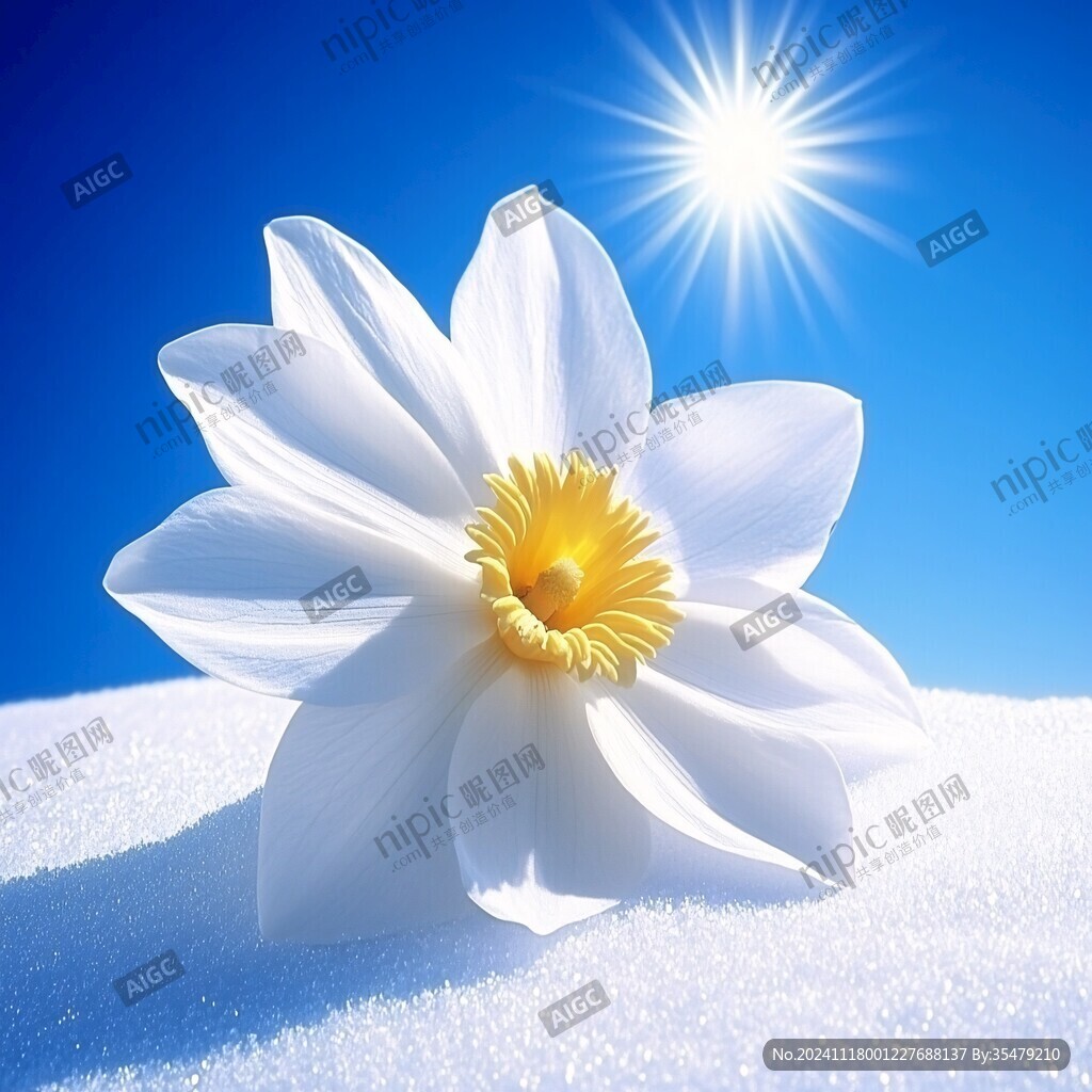 雪蓮花插畫(huà)