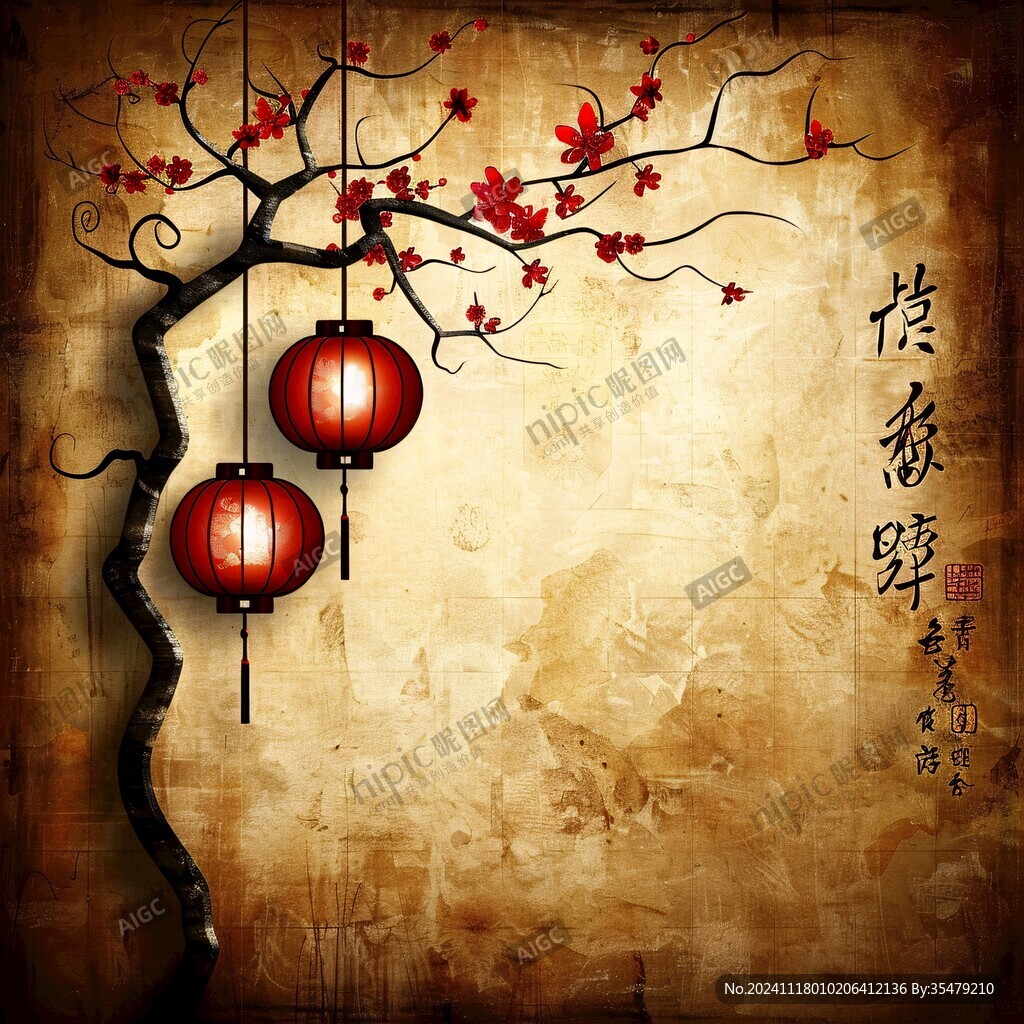 燈籠裝飾畫