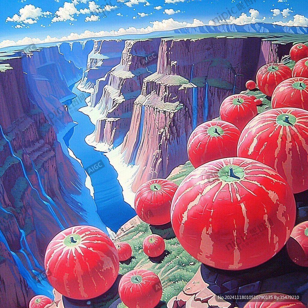 硒砂瓜插畫