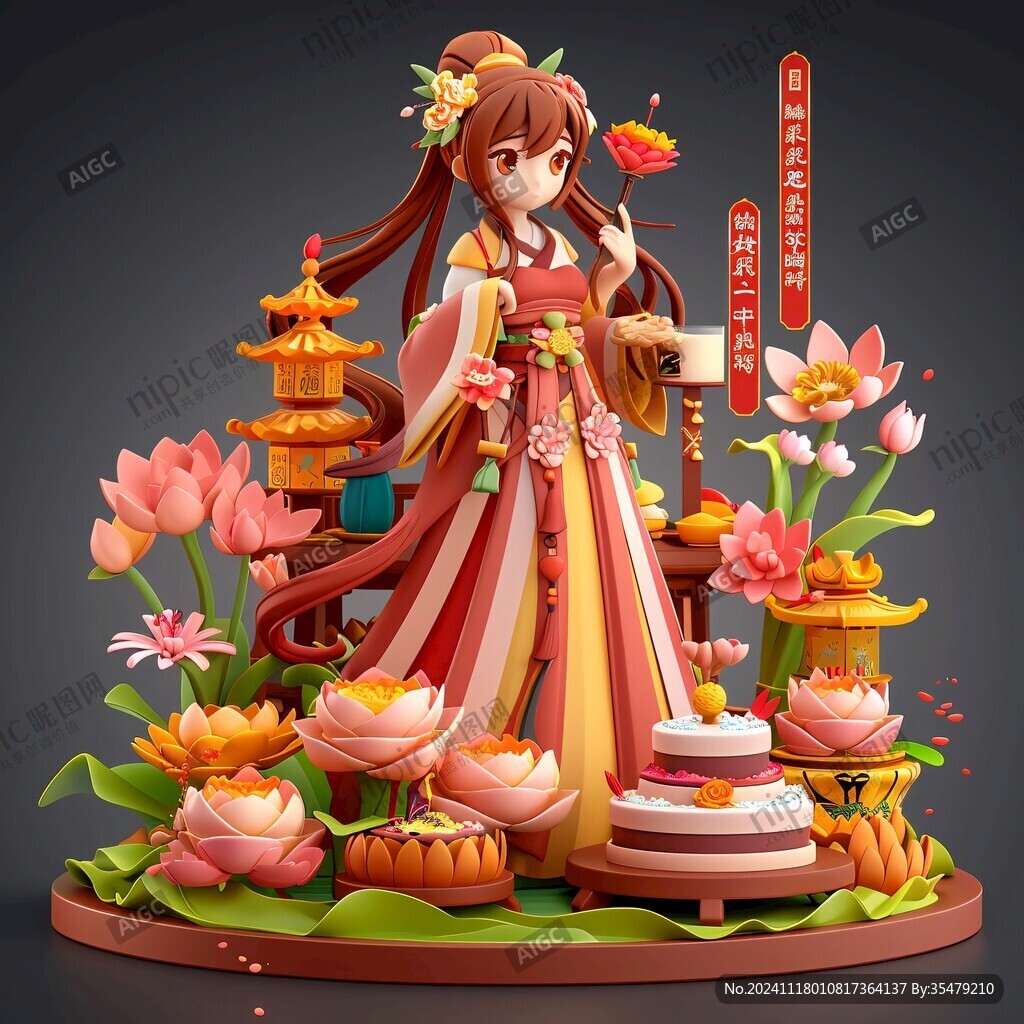 中秋美陳女孩