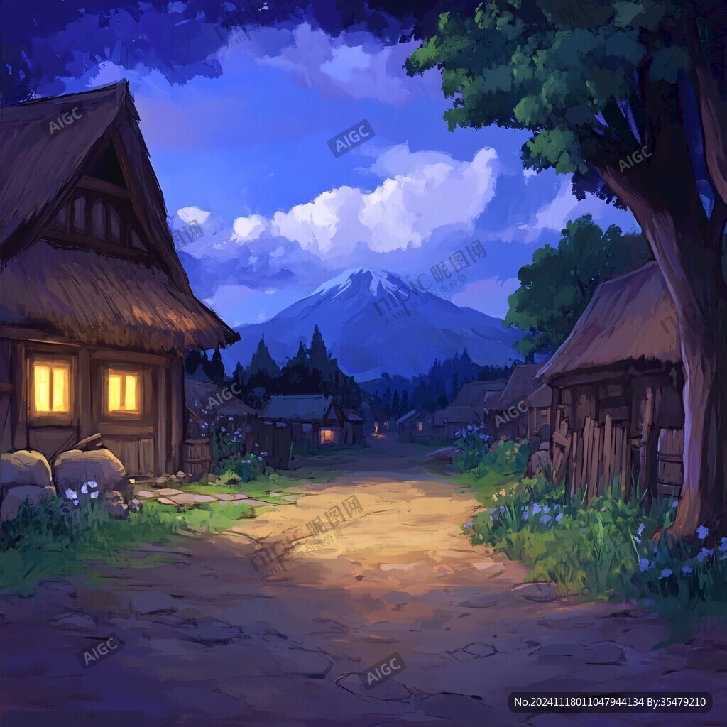 鄉(xiāng)村場景插畫