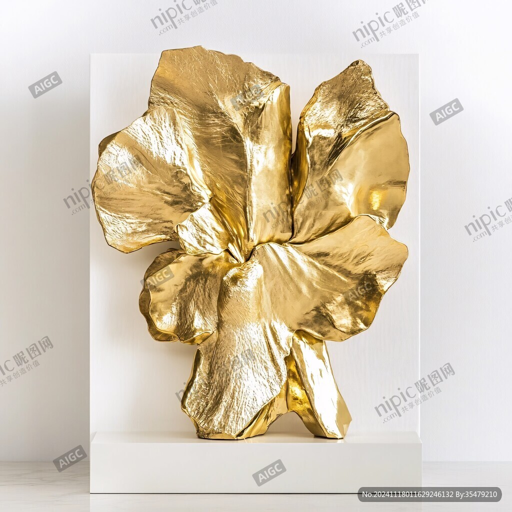 金色花型雕塑