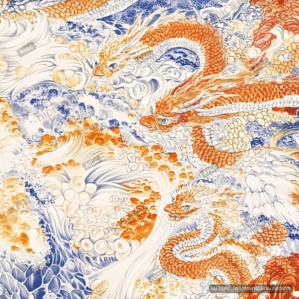 海水白龍紋