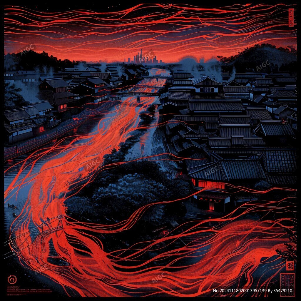 鳳凰時雨地標插畫