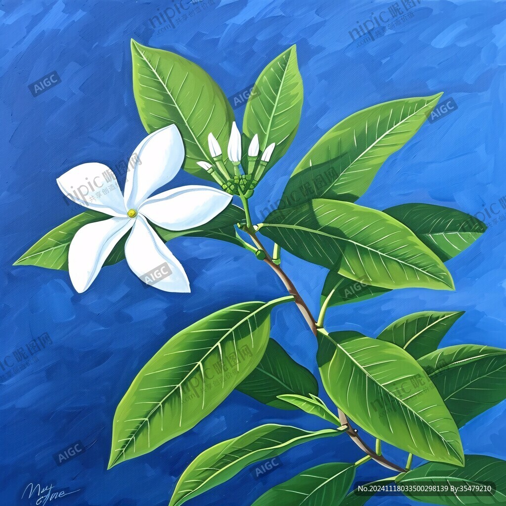 茉莉花繪畫
