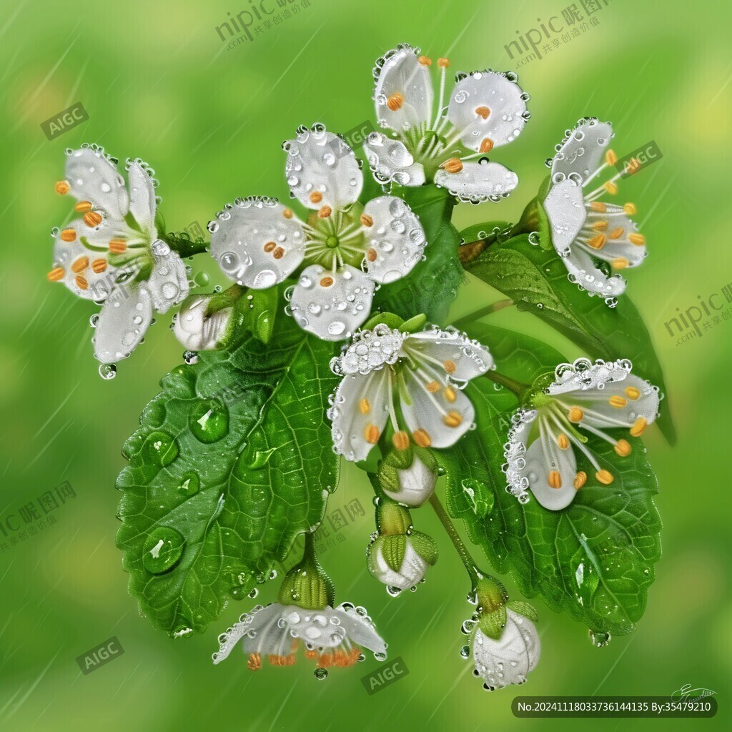 雨露里的花朵