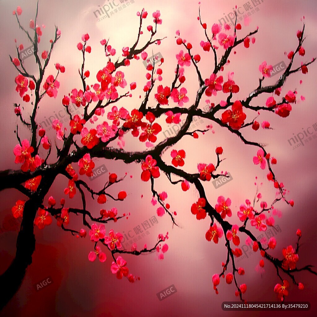 紅梅插畫