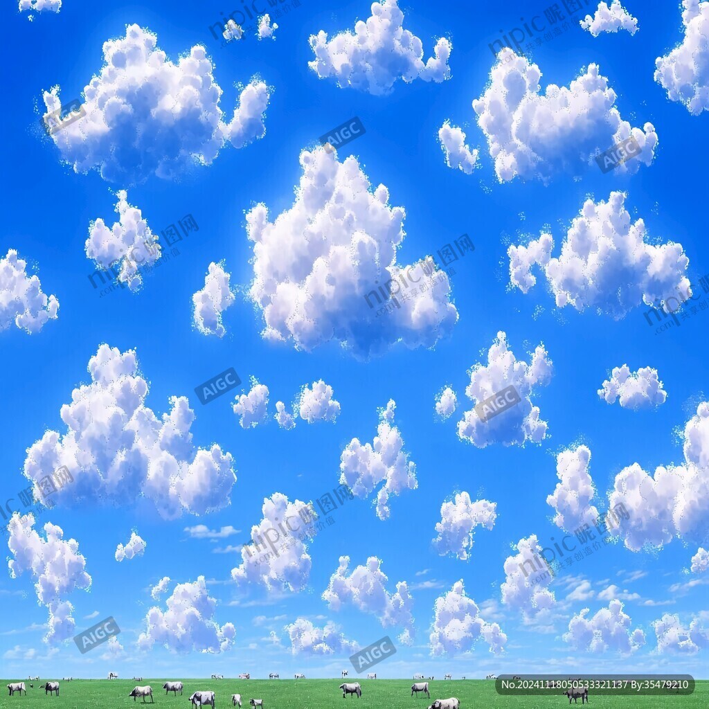 草原綿羊云朵